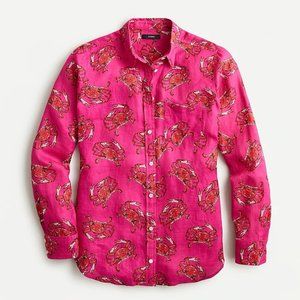 J Crew Classic-fit boy shirt in king crab print